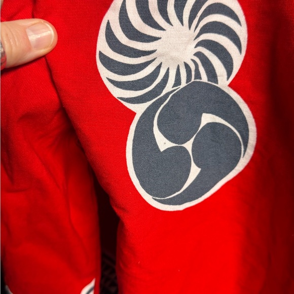 Red and Black Kimono with White Patterns - Picture 3 of 5